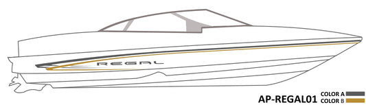 AP-REGAL01 - Regal 2 Color Vinyl Boat Graphics Kit