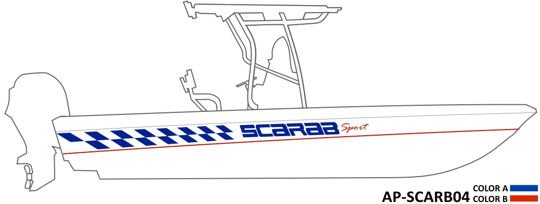 AP-SCARB04 - Scarab 2 Color Vinyl Boat Graphics Kit