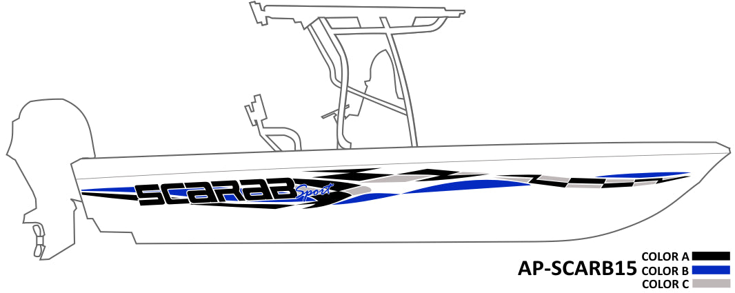AP-SCARB15 - Scarab 3 Color Vinyl Boat Graphics Kit – Raceline Digital