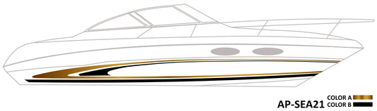 AP-SEA21 - Sea Ray 2 Color Vinyl Boat Graphics Kit