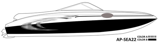 AP-SEA22 - Sea Ray 2 Color Vinyl Boat Graphics Kit