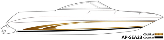 AP-SEA23 - Sea Ray 2 Color Vinyl Boat Graphics Kit