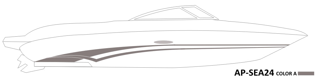 AP-SEA24 - Sea Ray 1 Color Vinyl Boat Graphics Kit
