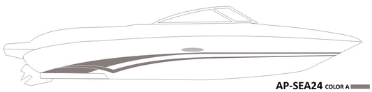 AP-SEA24 - Sea Ray 1 Color Vinyl Boat Graphics Kit