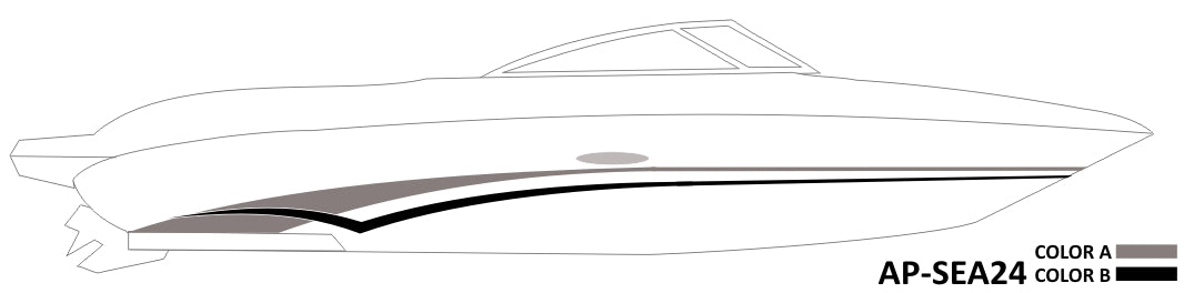 AP-SEA24 - Sea Ray 2 Color Vinyl Boat Graphics Kit