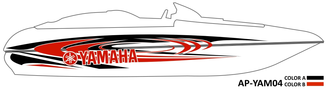 AP-YAM04 - Yamaha 2 Color Vinyl Boat Graphics Kit