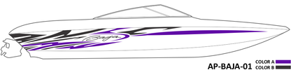 AP-BAJA-01 - Baja Series 2 Color Vinyl Boat Graphics Kit