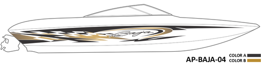 AP-BAJA-04 - Baja Series 2 Color Vinyl Boat Graphics Kit