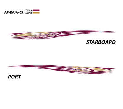 AP-BAJA-05 - Baja Series 2 Color Vinyl Boat Graphics Kit