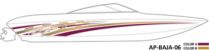 AP-BAJA-06 - Baja Series 2 Color Vinyl Boat Graphics Kit