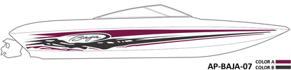 AP-BAJA-07 - Baja Series 2 Color Vinyl Boat Graphics Kit