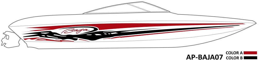 AP-BAJA07 - Outlaw 2 Color Vinyl Boat Graphics Kit