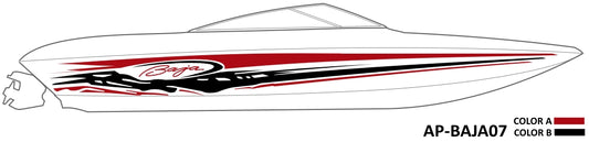 AP-BAJA07 - Outlaw 2 Color Vinyl Boat Graphics Kit