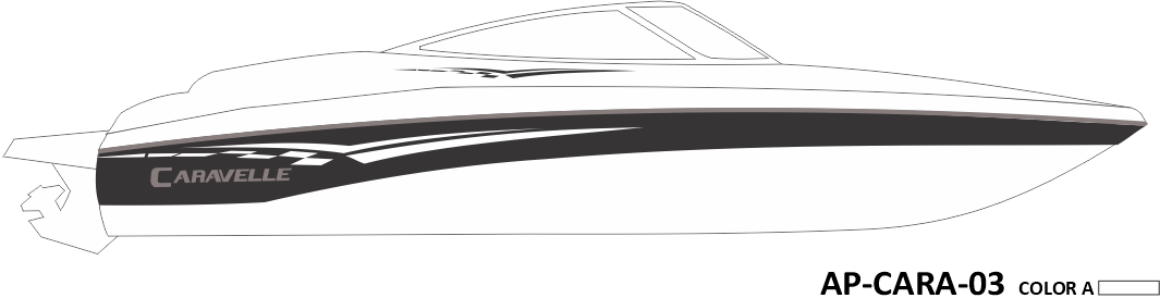 AP-CARA-03 - Caravelle Series 1 Color Vinyl Boat Graphics Kit