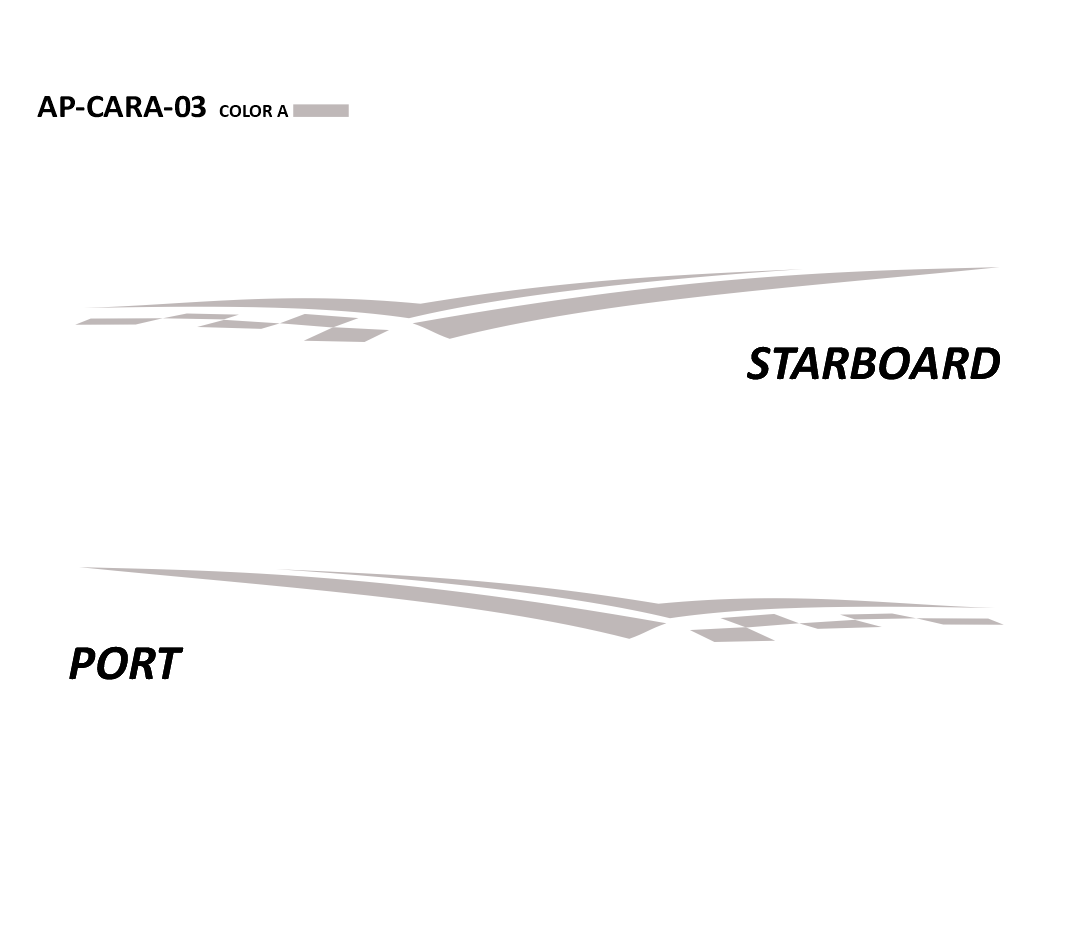 AP-CARA-03 - Caravelle Series 1 Color Vinyl Boat Graphics Kit