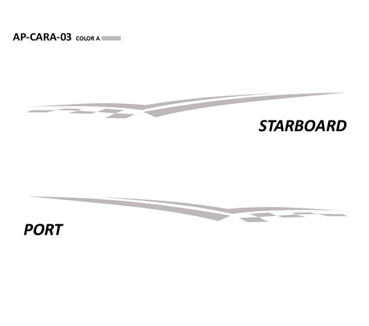 AP-CARA-03 - Caravelle Series 1 Color Vinyl Boat Graphics Kit