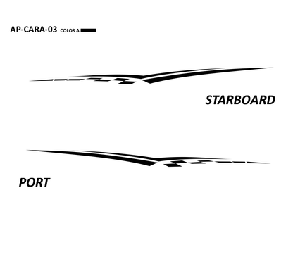 AP-CARA-03 - Caravelle Series 1 Color Vinyl Boat Graphics Kit