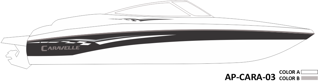 AP-CARA-03 - Caravelle Series 2 Color Vinyl Boat Graphics Kit