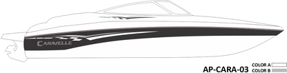 AP-CARA-03 - Caravelle Series 2 Color Vinyl Boat Graphics Kit
