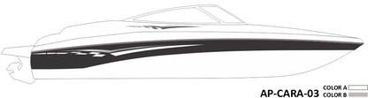 AP-CARA-03 - Caravelle Series 2 Color Vinyl Boat Graphics Kit