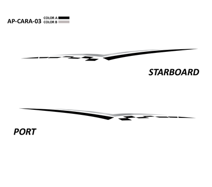 AP-CARA-03 - Caravelle Series 2 Color Vinyl Boat Graphics Kit
