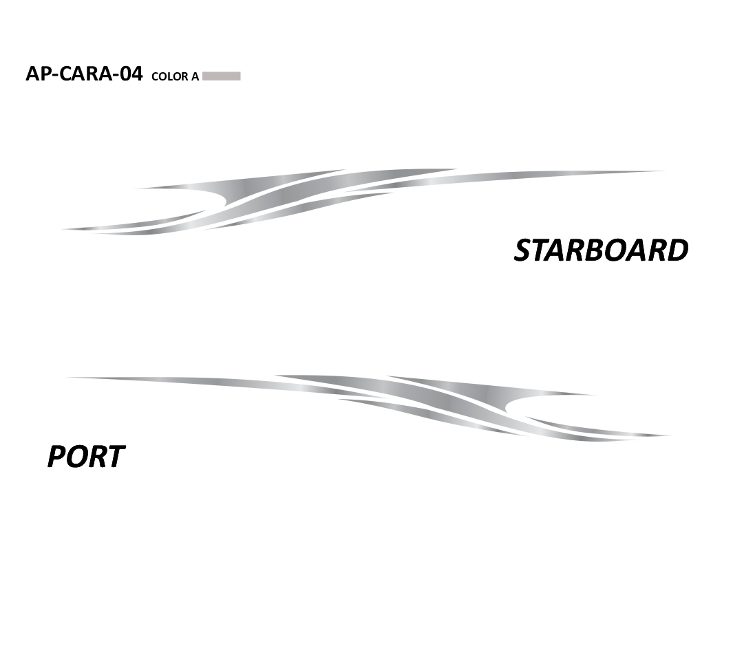 AP-CARA-04 - Caravelle Series 1 Color Vinyl Boat Graphics Kit
