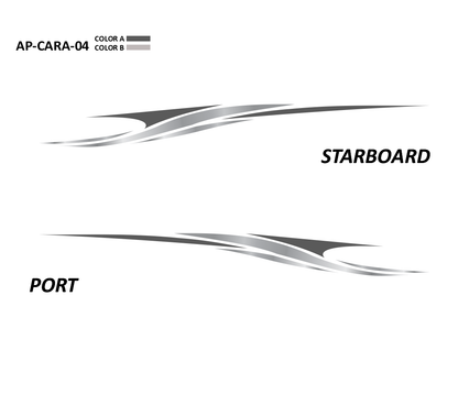 AP-CARA-04 - Caravelle Series 2 Color Vinyl Boat Graphics Kit