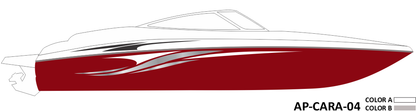 AP-CARA-04 - Caravelle Series 2 Color Vinyl Boat Graphics Kit