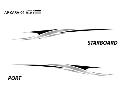 AP-CARA-04 - Caravelle Series 2 Color Vinyl Boat Graphics Kit