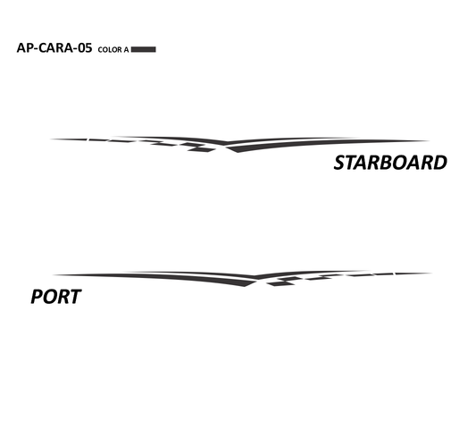 AP-CARA-05 - Caravelle Series 1 Color Vinyl Boat Graphics Kit