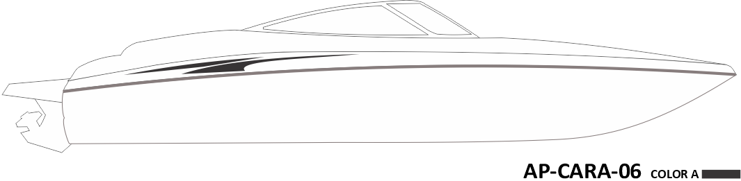 AP-CARA-06 - Caravelle Series 1 Color Vinyl Boat Graphics Kit