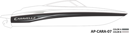 AP-CARA-07 - Caravelle Series 2 Color Vinyl Boat Graphics Kit
