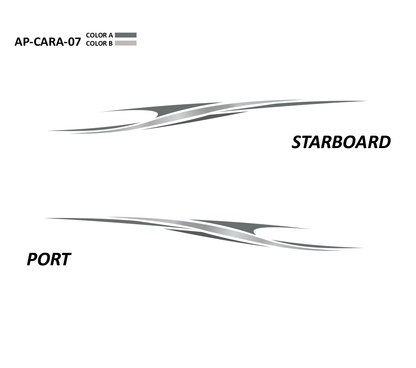 AP-CARA-07 - Caravelle Series 2 Color Vinyl Boat Graphics Kit