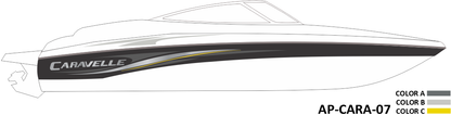 AP-CARA-07 - Caravelle Series 3 Color Vinyl Boat Graphics Kit