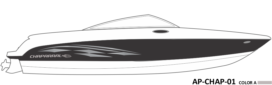 AP-CHAP-01 - Chaparral Series 1 Color Vinyl Boat Graphics Kit