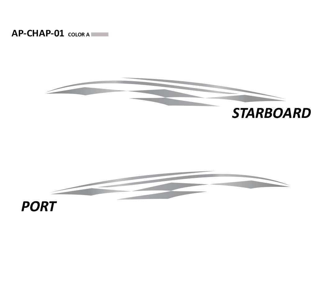 AP-CHAP-01 - Chaparral Series 1 Color Vinyl Boat Graphics Kit