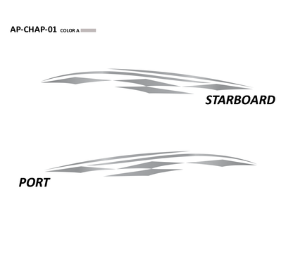 AP-CHAP-01 - Chaparral Series 1 Color Vinyl Boat Graphics Kit
