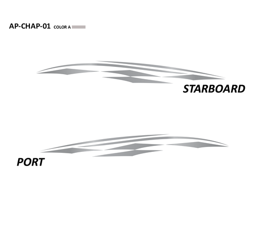 AP-CHAP-01 - Chaparral Series 1 Color Vinyl Boat Graphics Kit