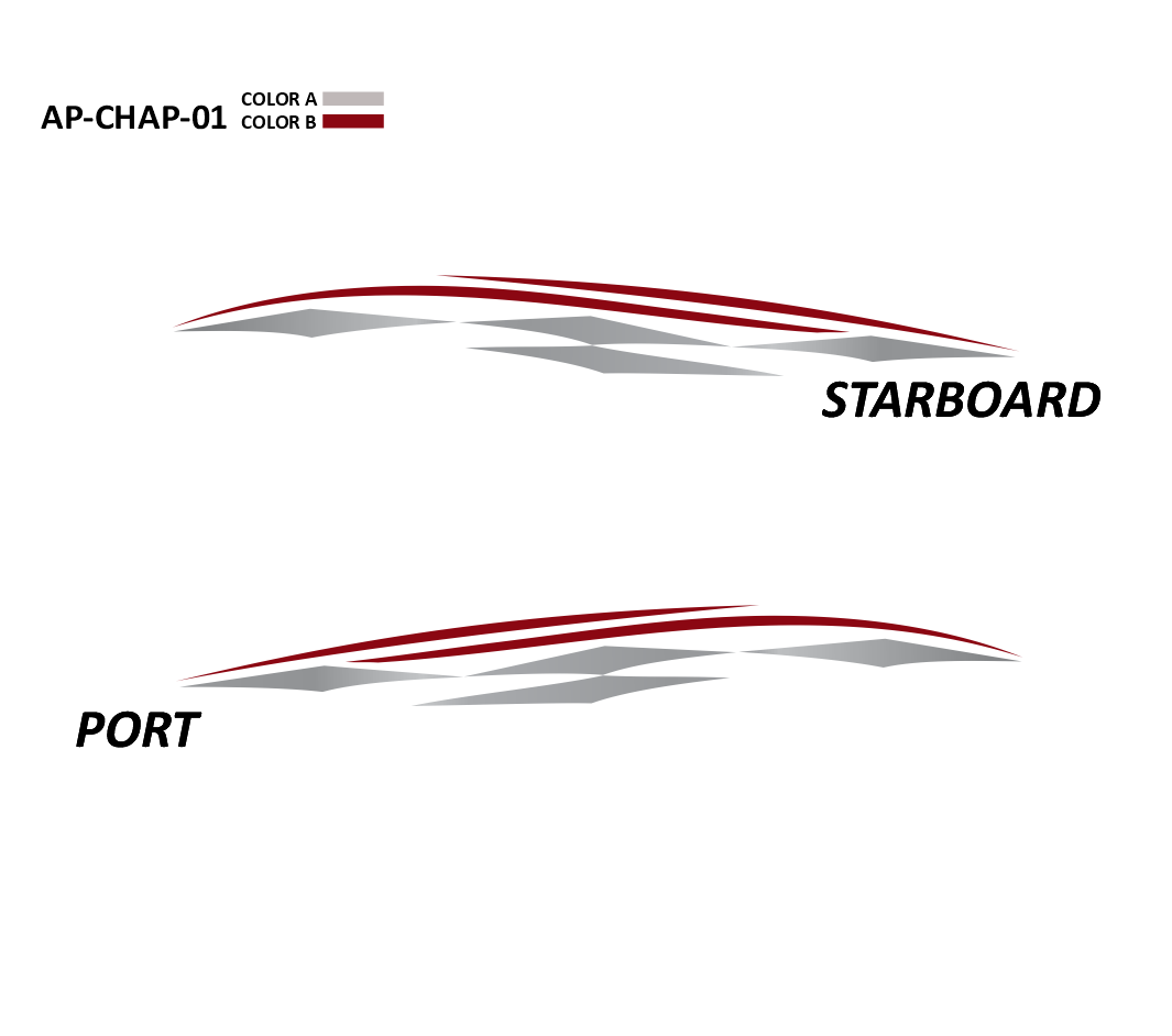 AP-CHAP-01 - Chaparral Series 2 Color Vinyl Boat Graphics Kit