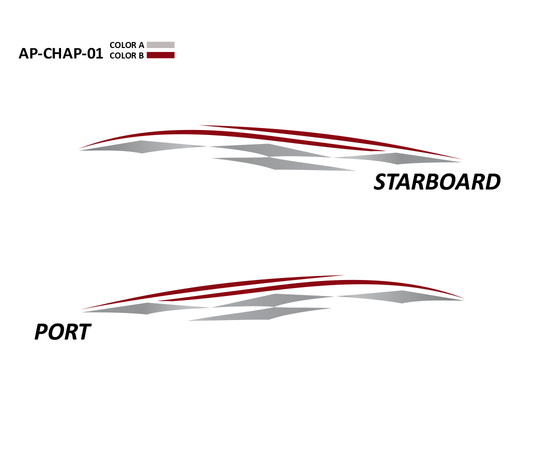 AP-CHAP-01 - Chaparral Series 2 Color Vinyl Boat Graphics Kit