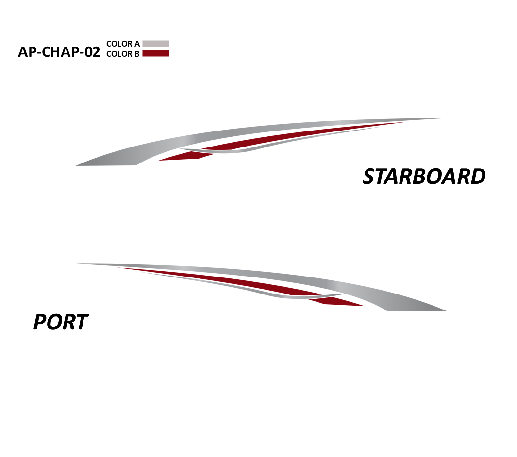 AP-CHAP-02 - Chaparral Series 2 Color Vinyl Boat Graphics Kit