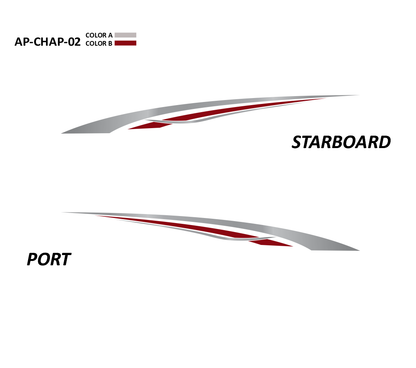 AP-CHAP-02 - Chaparral Series 2 Color Vinyl Boat Graphics Kit