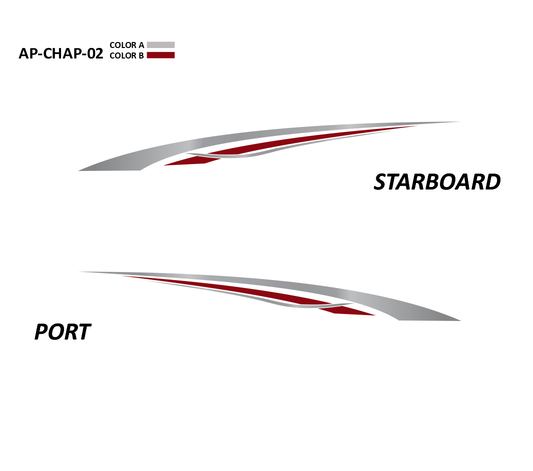 AP-CHAP-02 - Chaparral Series 2 Color Vinyl Boat Graphics Kit
