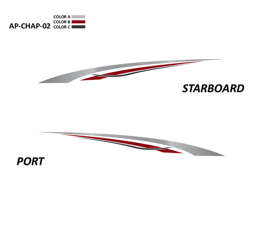 AP-CHAP-02 - Chaparral Series 3 Color Vinyl Boat Graphics Kit