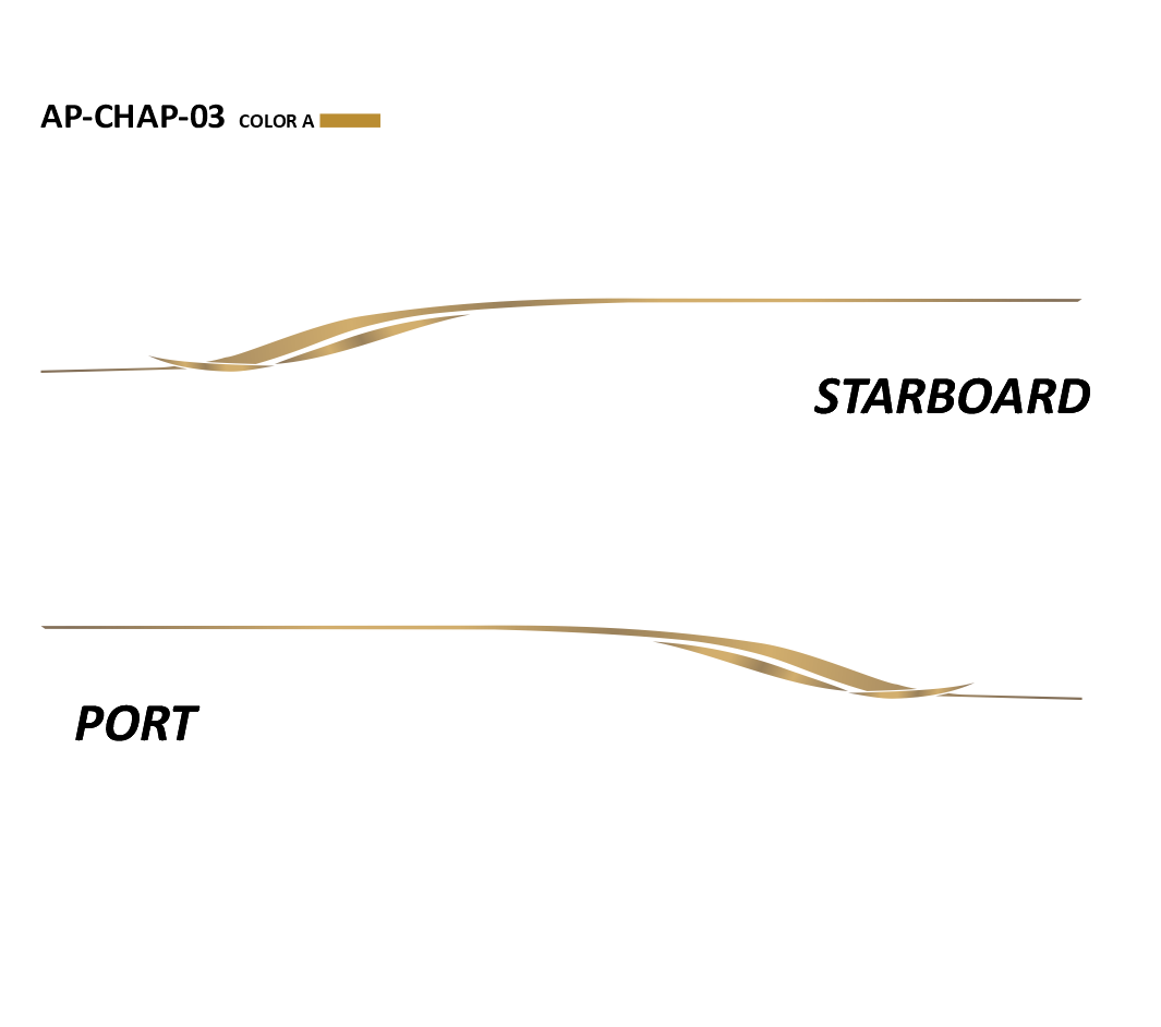 AP-CHAP-03 - Chaparral Series 1 Color Vinyl Boat Graphics Kit