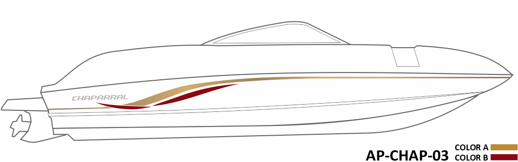 AP-CHAP-03 - Chaparral Series 2 Color Vinyl Boat Graphics Kit