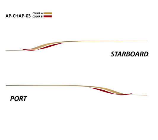 AP-CHAP-03 - Chaparral Series 2 Color Vinyl Boat Graphics Kit