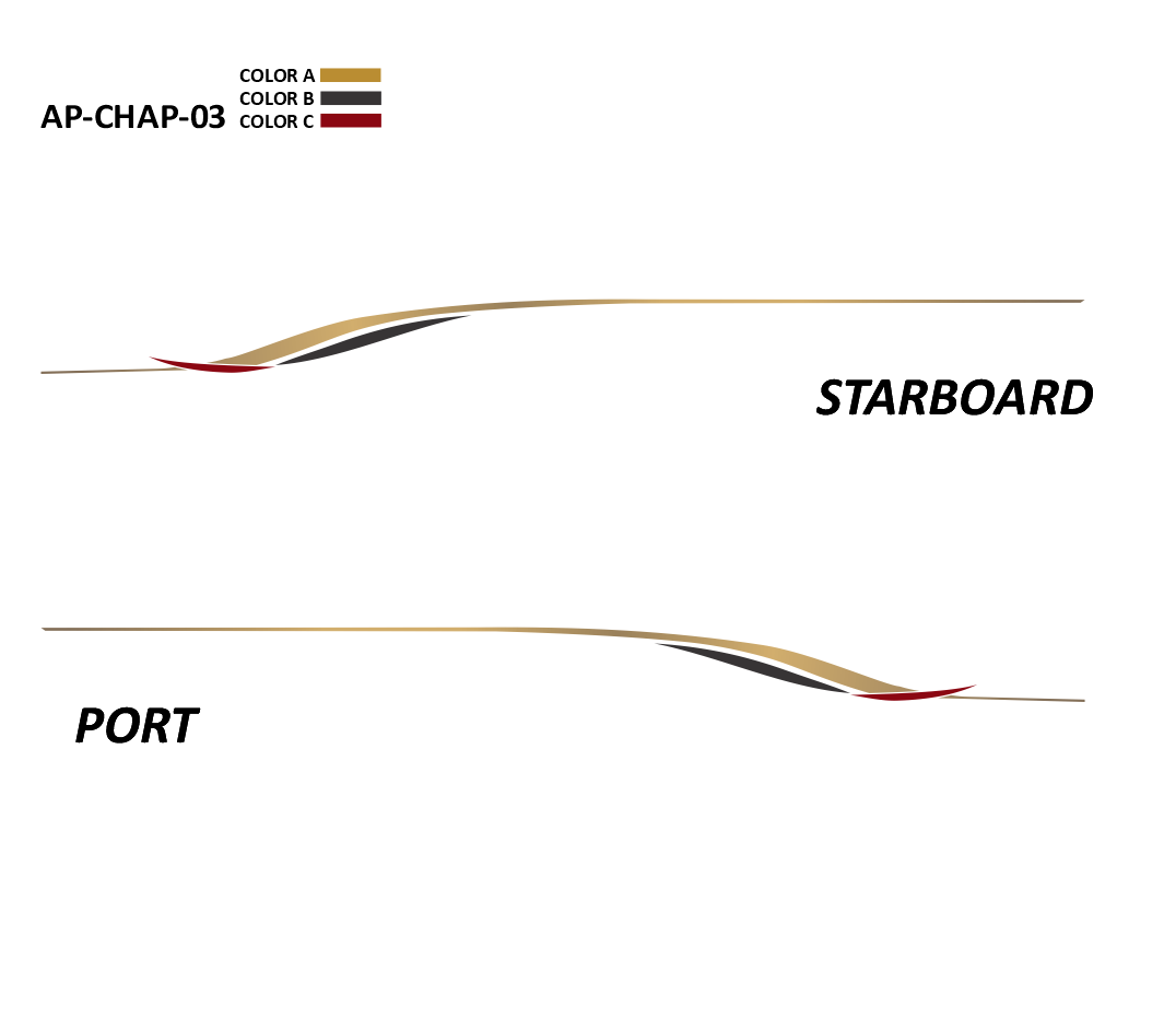 AP-CHAP-03 - Chaparral Series 3 Color Vinyl Boat Graphics Kit