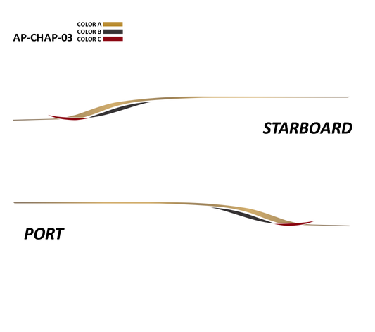 AP-CHAP-03 - Chaparral Series 3 Color Vinyl Boat Graphics Kit