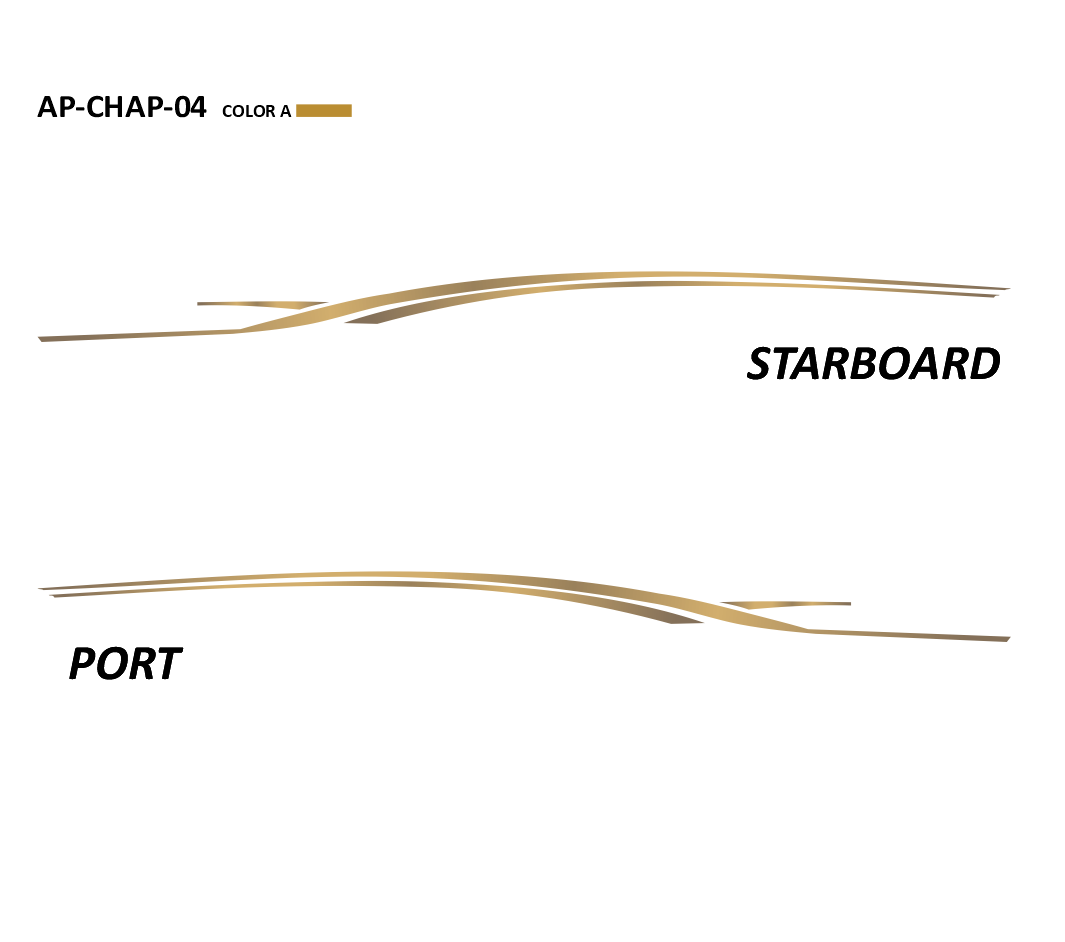 AP-CHAP-04 - Chaparral Series 1 Color Vinyl Boat Graphics Kit